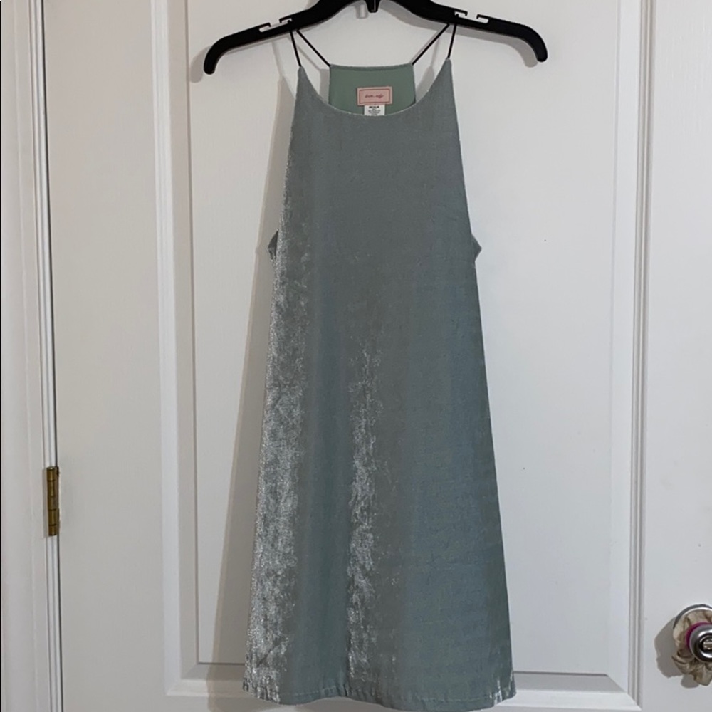 Mint Green LOVE ADY Velvet Dress (M)